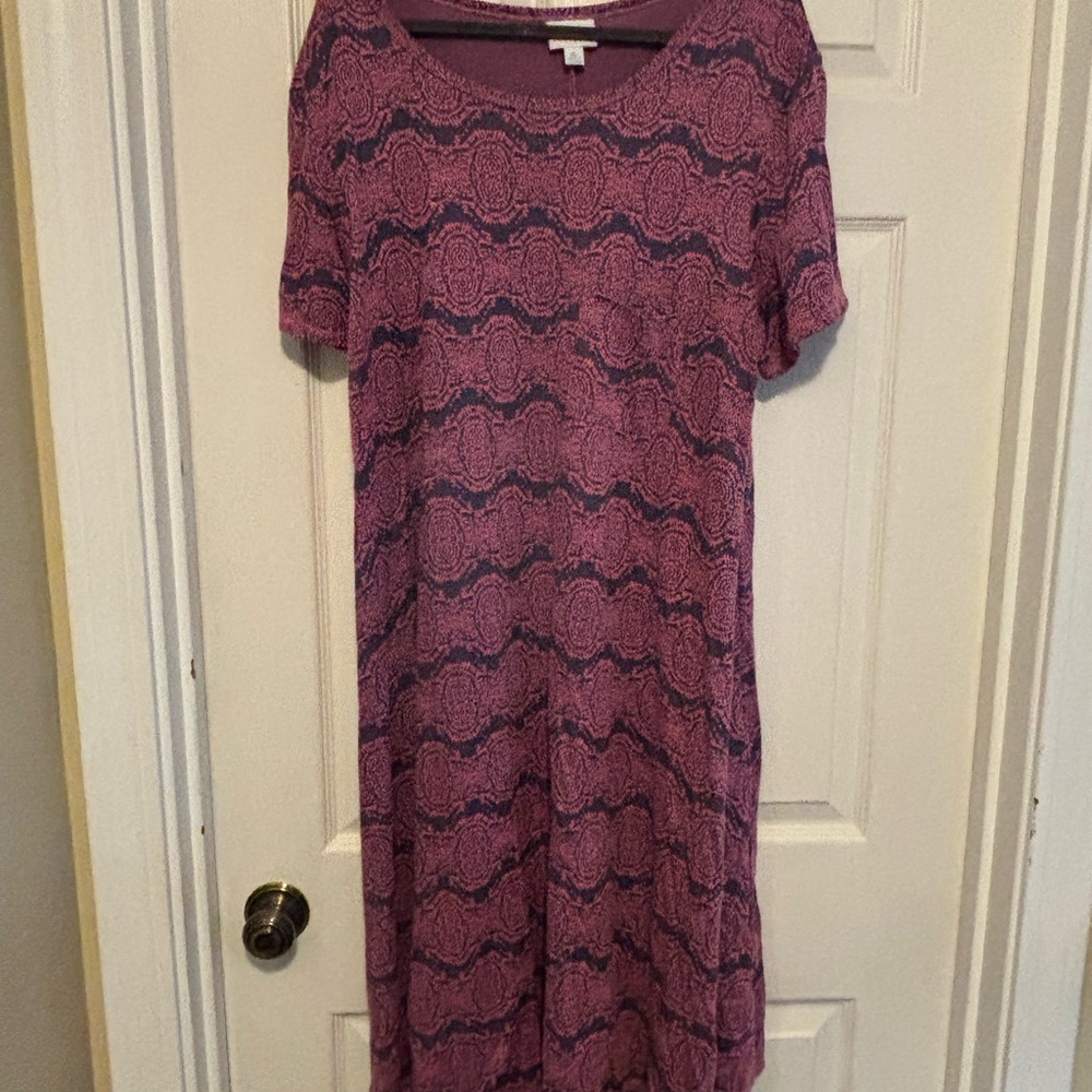 LulaRoe High Low Carly Patterned Dress XL